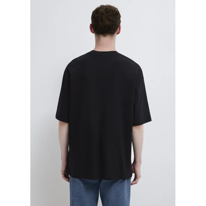 Mavi 0613113-900 Bisiklet Yaka Siyah Basic Tişört