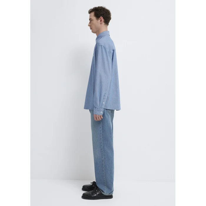 Mavi 0211885-18790 MVJNS Nakışlı Mavi Gömlek