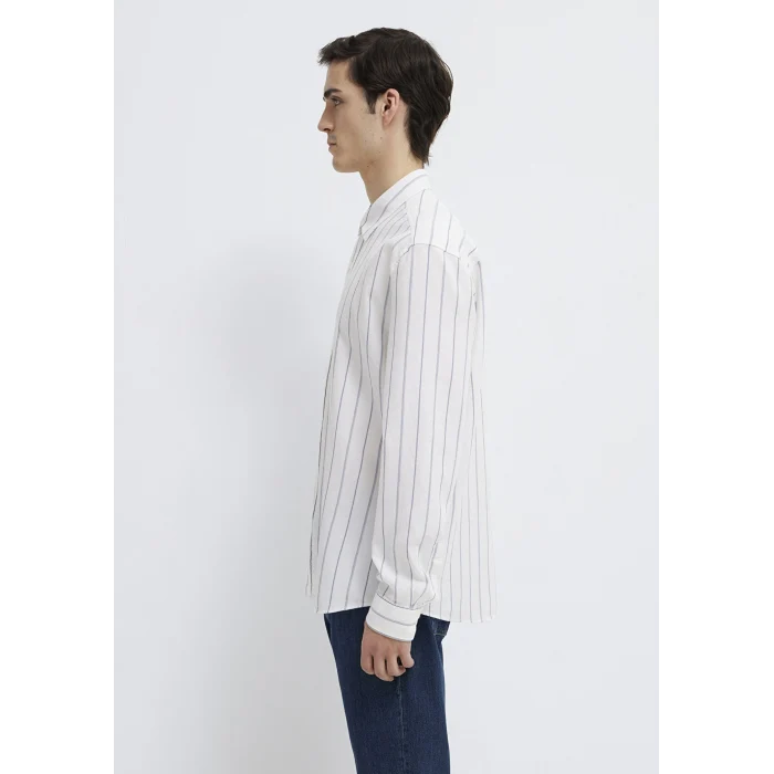 Mavi 0211384-86702 Mavi Çizgili Ekru Gömlek