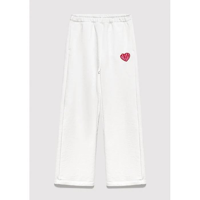 Mavi 7010044-70057 Kalp Baskılı Ekru Eşofman Altı