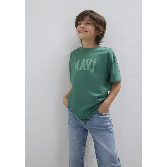Mavi 6610484-71697 Mavi Baskılı Yeşil Tişört