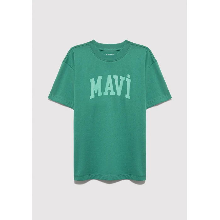 Mavi 6610484-71697 Mavi Baskılı Yeşil Tişört
