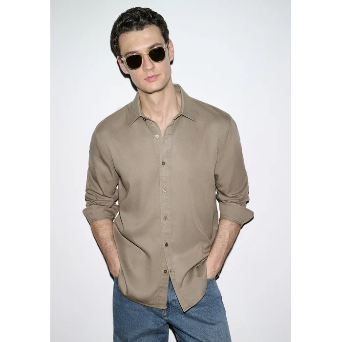 Mavi 0210818-83866 Kahverengi (TENCEL™) Gömlek