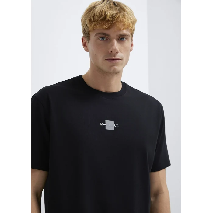 Mavi 0613132-900 Mavi Black Reflektörlü Siyah Tişört