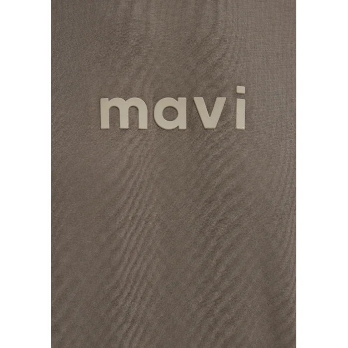 Mavi 0612732-83866 Mavi Logo Baskılı Kahverengi Tişört