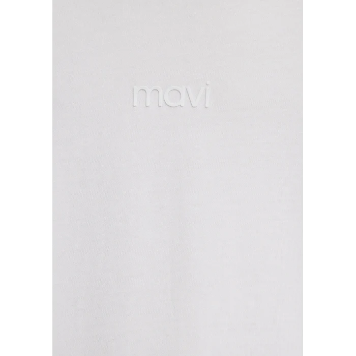 Mavi 0613102-80194 Mavi Logo Beyaz Basic İnterlok Tişört