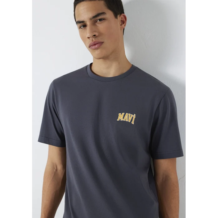Mavi 0611714-70101 Mavi Logo Baskılı Gri Tişört