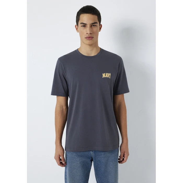 Mavi 0611714-70101 Mavi Logo Baskılı Gri Tişört