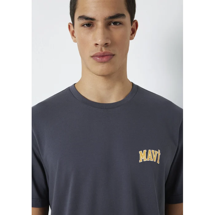 Mavi 0611714-70101 Mavi Logo Baskılı Gri Tişört