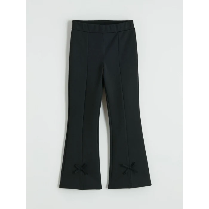 LCW Kids Siyah İspanyol Paça Kız Çocuk Tayt