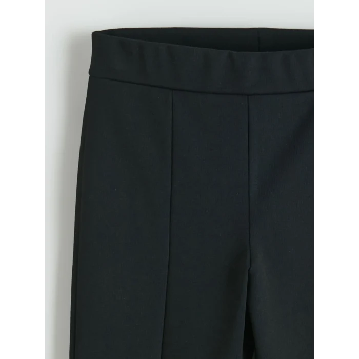 LCW Kids Siyah İspanyol Paça Kız Çocuk Tayt