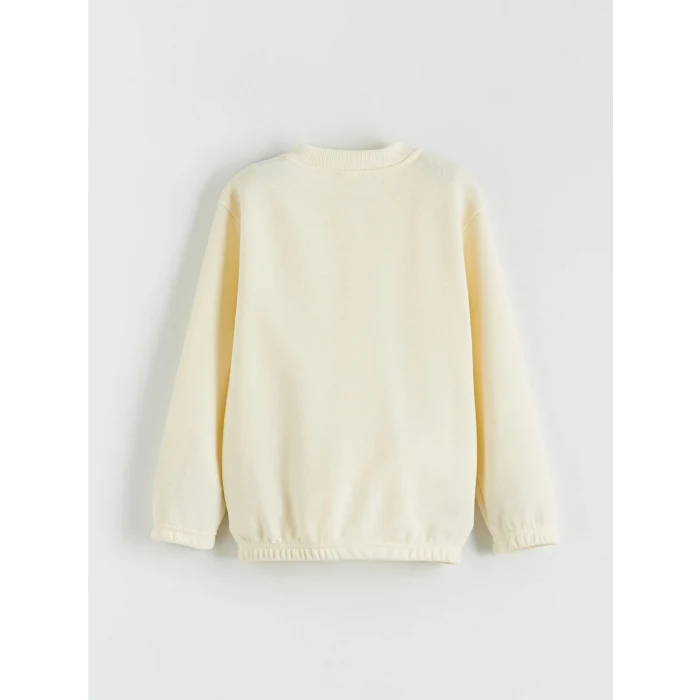 LCW Kids Bej Kolej Yaka Erkek Çocuk Fermuarlı Sweatshirt