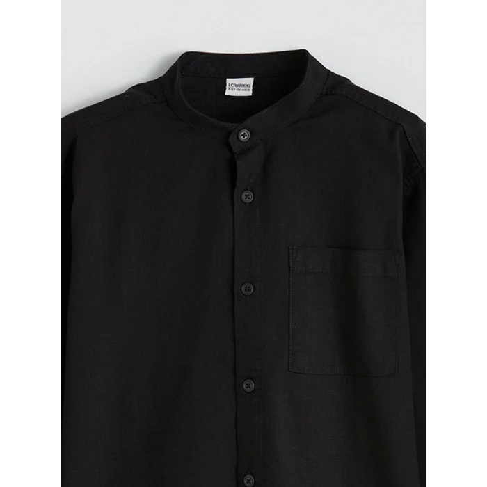 LCW Kids Siyah Hakim Yaka Erkek Çocuk Gömlek