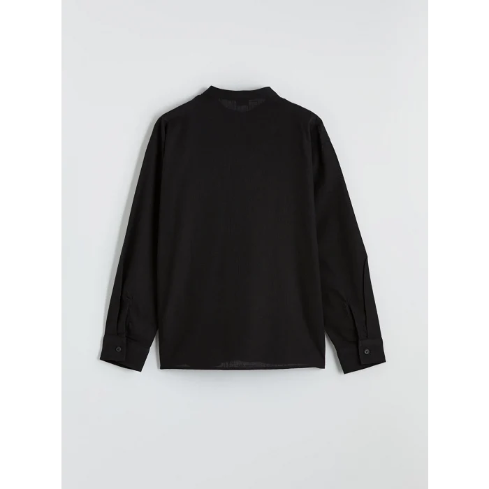 LCW Kids Siyah Hakim Yaka Erkek Çocuk Gömlek