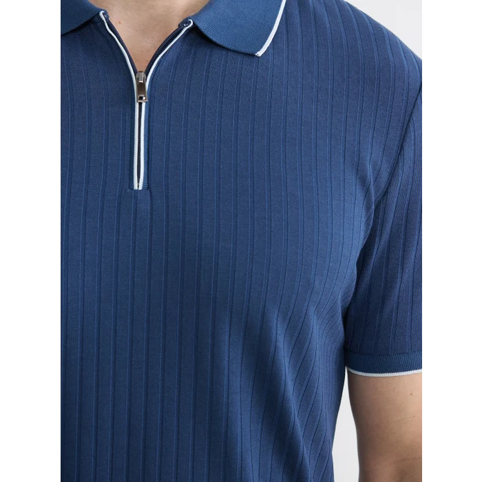 LCW Vision İndigo Polo Yaka Erkek Tişört