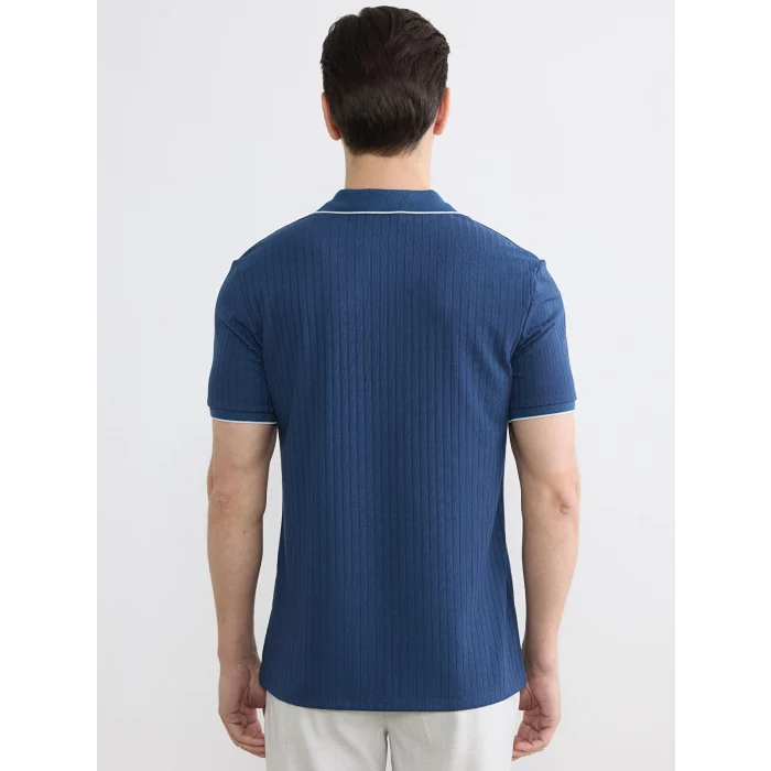 LCW Vision İndigo Polo Yaka Erkek Tişört