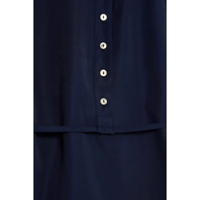 Defacto G7263AXNV31 Lacivert Regular Fıt Modal Uzun Kollu Tunik