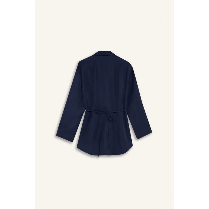 Defacto G7263AXNV31 Lacivert Regular Fıt Modal Uzun Kollu Tunik