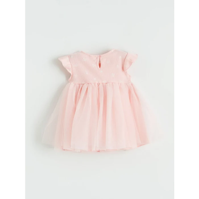 LCW baby Pembe Kız Bebek Fırfır Detaylı Tütü Elbise