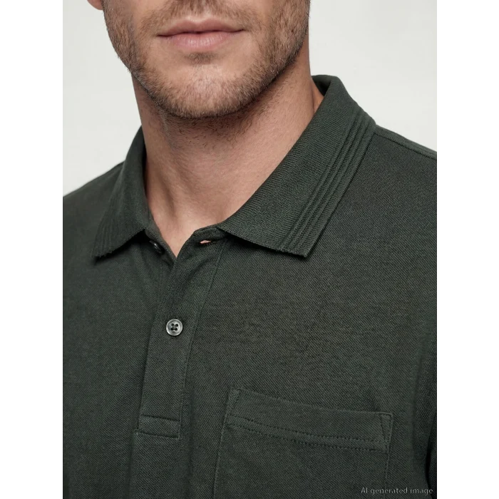 LCWAIKIKI Classic Yeşil Polo Yaka Pike Erkek Tişört