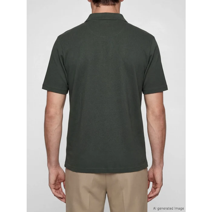 LCWAIKIKI Classic Yeşil Polo Yaka Pike Erkek Tişört
