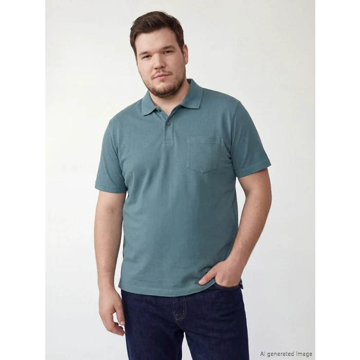 LCWAIKIKI Classic Mavi Polo Yaka Pike Erkek Tişört