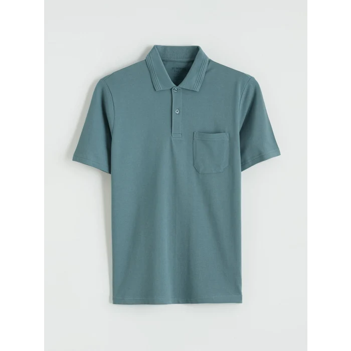 LCWAIKIKI Classic Mavi Polo Yaka Pike Erkek Tişört