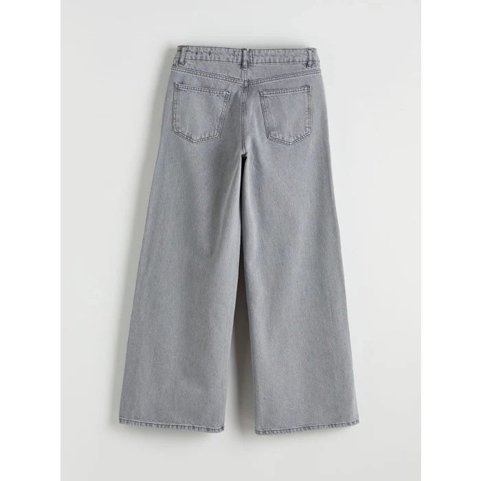 LCW Jeans Gri Wideleg Kadın Jean Pantolon