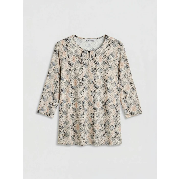 LCW Grace Karışık Bisiklet Yaka Desenli Bluz