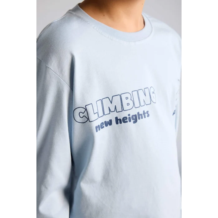 Defacto G9976A8BE523 Mavi 2li Pijama Takımı Erkek Çocuk