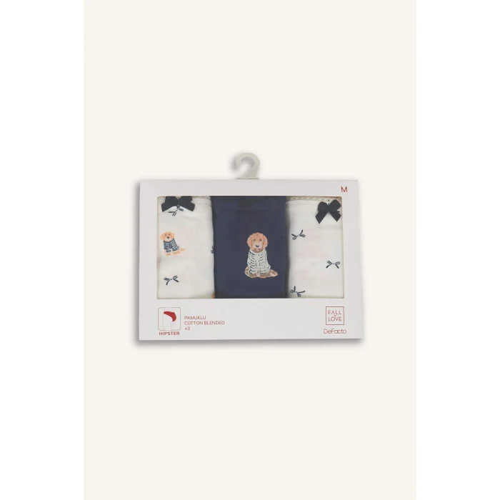 Defacto G8535AXNV241 Lacivert 3lü Külot Set