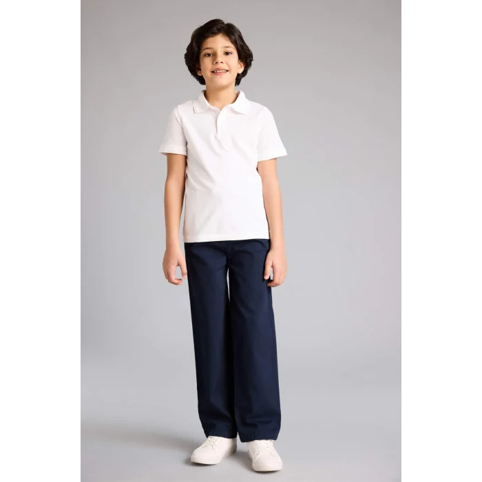 Defacto K1689A6WT34 Beyaz Pike Polo Tişört Erkek Çocuk