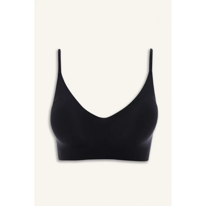 Defacto D4200AXBK81 Siyah Çıkarılabilir Kap Çıkarılabilir Pedli Balensiz Görünmez Sütyen