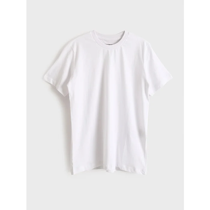 LCW Kids Beyaz Bisiklet Yaka Erkek Çocuk Tişört