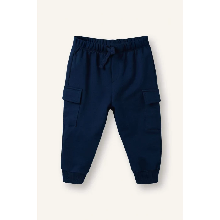 Defacto G6297A5ER118 Ekru 2li Takım Çizgili Sweatshirt Pantolon Erkek Bebek