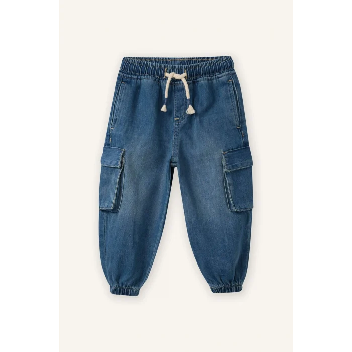 Defacto G6143A5NM39 Mavi Jogger Fıt Jean Pantolon Erkek Bebek