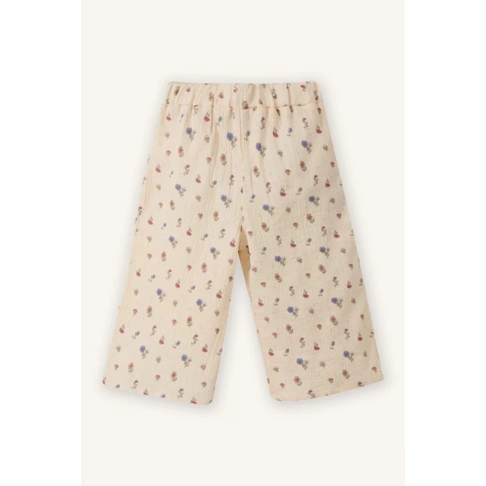 Defacto G8739A5ER99 Ekru Çiçekli Müslin 2li Takım Kız Bebek