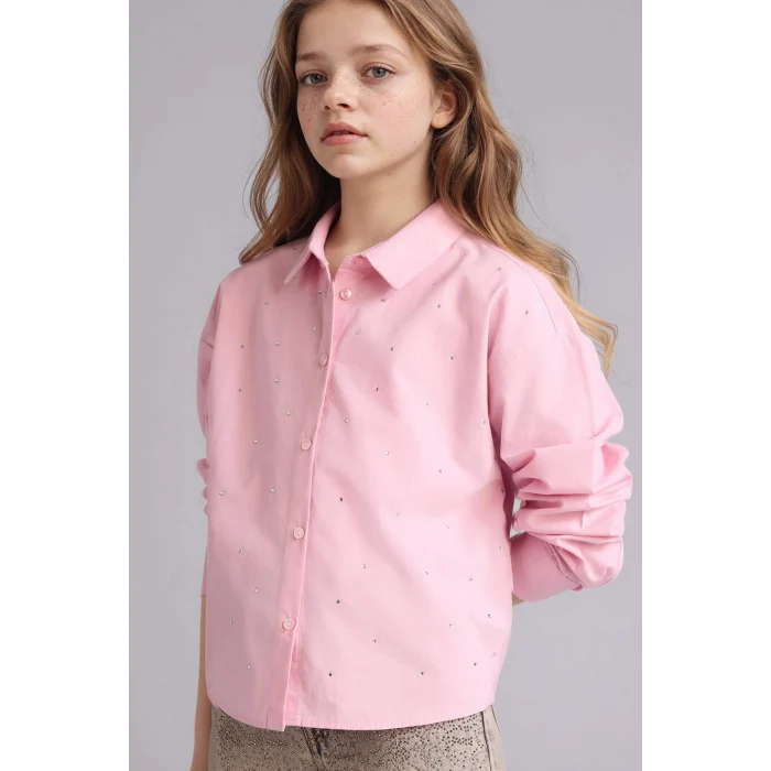 Defacto G7044A8PN86 Pembe Kız Çocuk Poplin Gömlek
