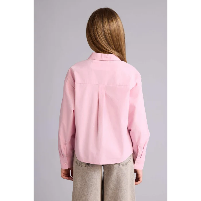 Defacto G7044A8PN86 Pembe Kız Çocuk Poplin Gömlek