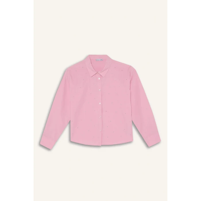 Defacto G7044A8PN86 Pembe Kız Çocuk Poplin Gömlek