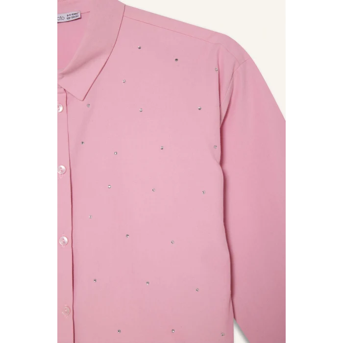 Defacto G7044A8PN86 Pembe Kız Çocuk Poplin Gömlek