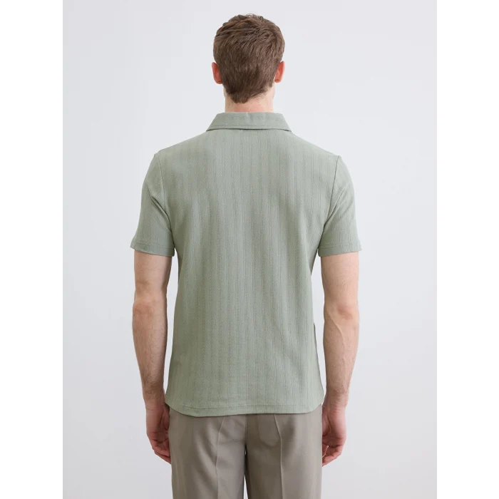 LCWAIKIKI Classic Yeşil Polo Yaka Erkek Tişört