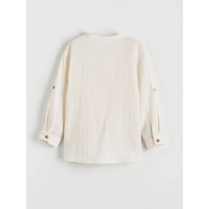 LCW Kids Bej Hakim Yaka Erkek Çocuk Gömlek