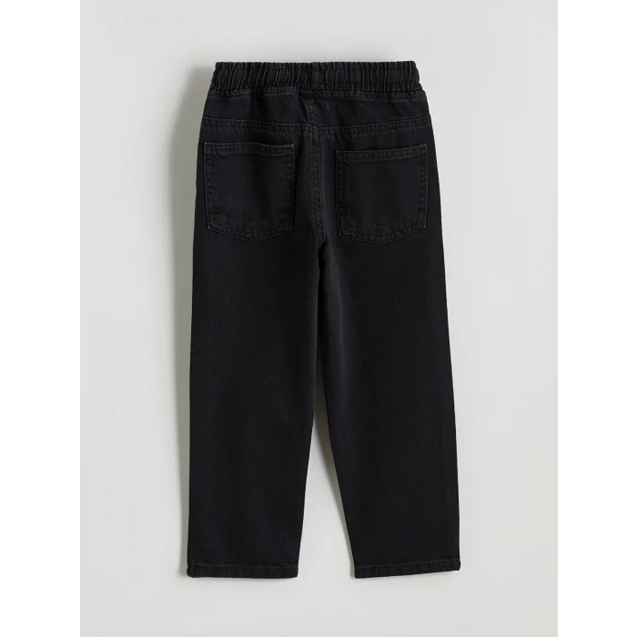 LCW Kids Siyah Beli Lastikli Erkek Çocuk Jean Pantolon