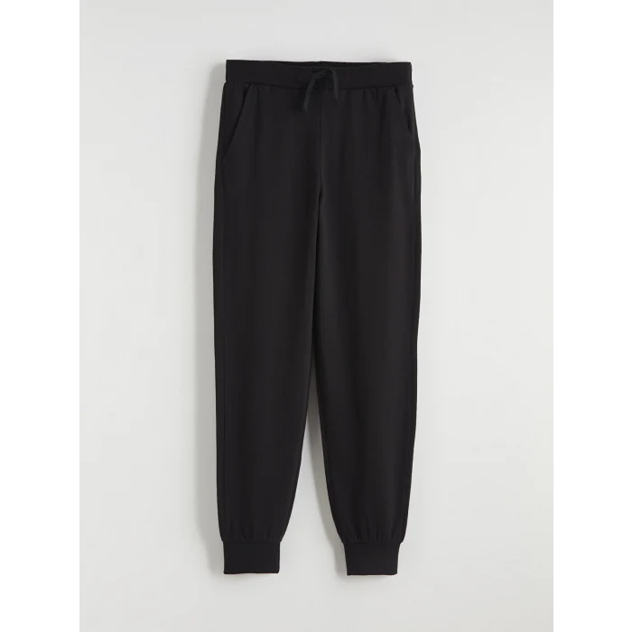 LCW Kids Siyah Beli Lastikli Erkek Çocuk Jogger Eşofman Altı