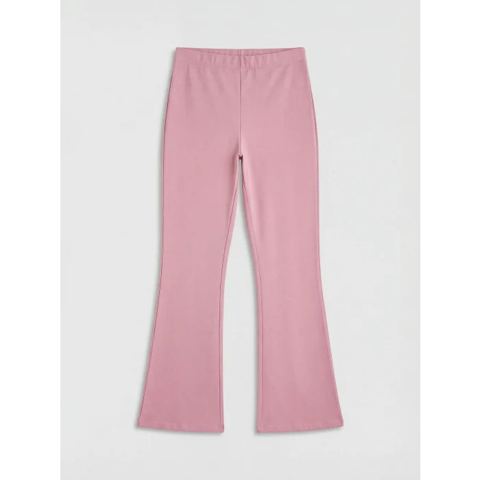 LCW Kids Pembe Beli Lastikli İspanyol Paça Kız Çocuk Tayt