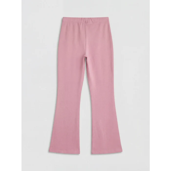 LCW Kids Pembe Beli Lastikli İspanyol Paça Kız Çocuk Tayt