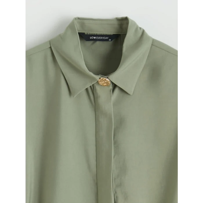 LCW EVERYDAY Yeşil Kuşaklı Kadın Gömlek Tunik