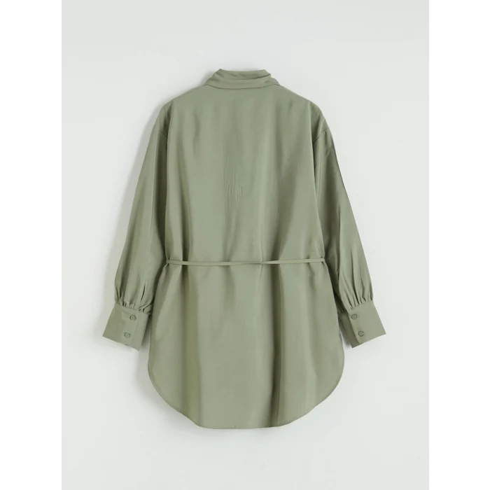 LCW EVERYDAY Yeşil Kuşaklı Kadın Gömlek Tunik