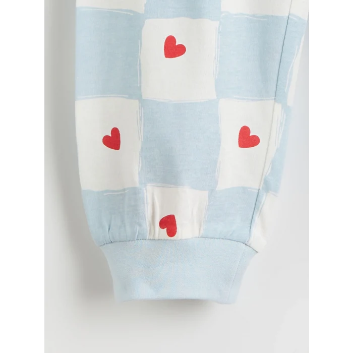 LCW Kids Ekru Bisiklet Yaka Kız Çocuk Pijama Takımı